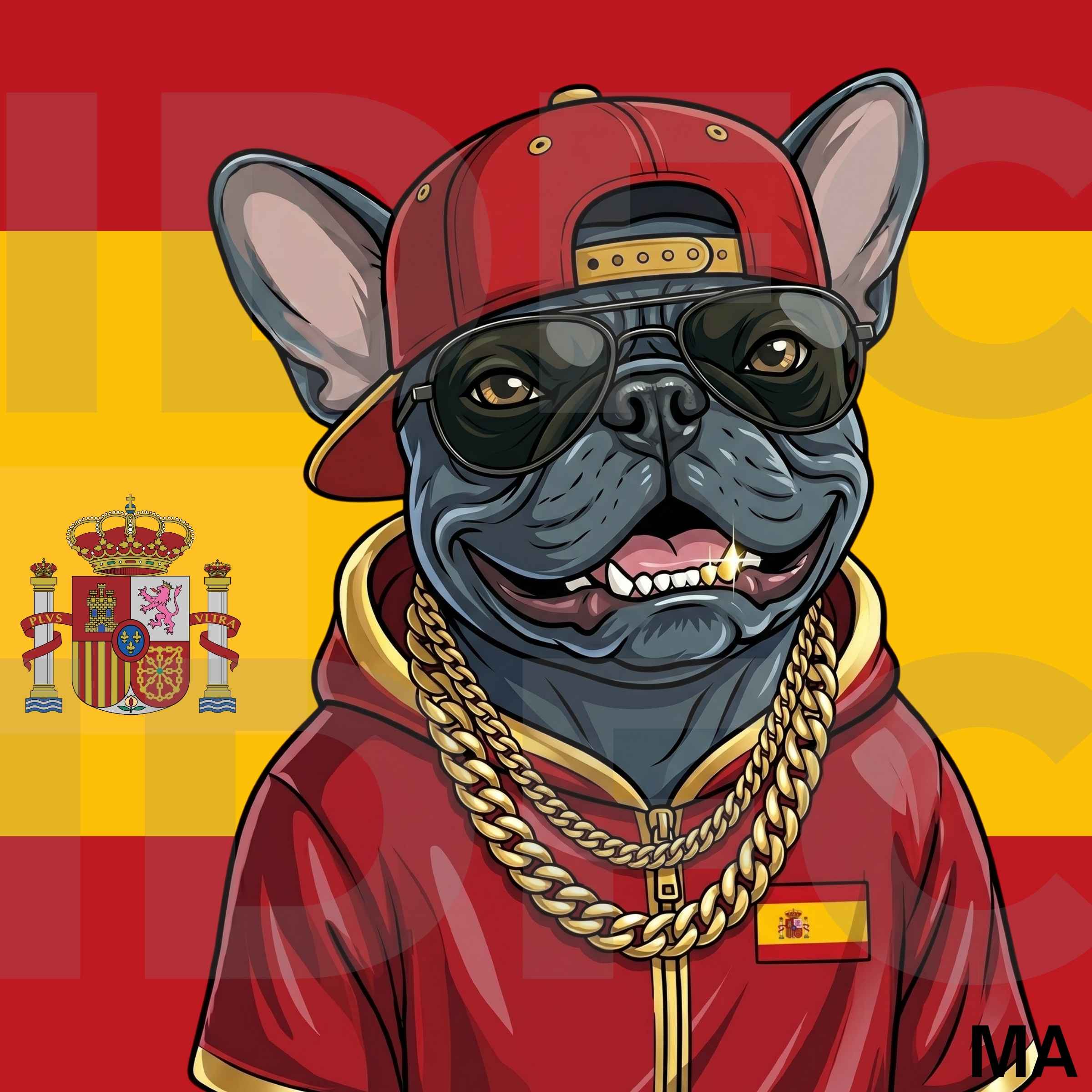 El Jefe, a French bulldog in Spain-inspired clothing